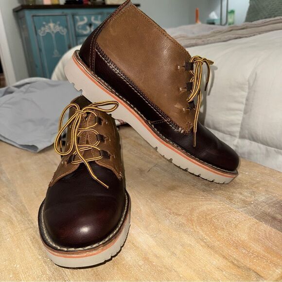 Men’s Clark’s Collection Eastern-mid leather lace up vintage style boots sz 9.5 - Picture 2 of 15